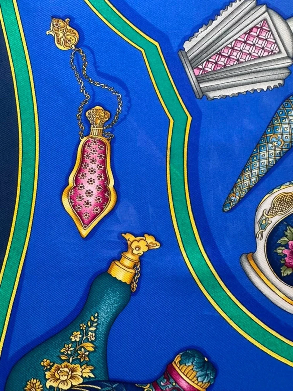 Hermes Silk Scarf Multicolor Hand Rolled Made in France